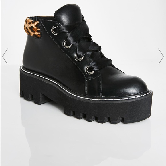 Lamoda Fierce Shawty leopard boots - Picture 2 of 4